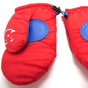 Red Mittens Quickmitt Thinsulate Ages 1-4 Baby Toddler Easy put on Wrap Around